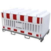 SET | with 20 panel fence | on storage and transport crossbar | with lamp adapter | with foil RA1/A | type de barrier ULTRA white